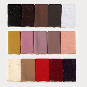 Hijab en Chiffon et Coton Personnalisé avec Strass pour Femmes Musulmanes - Toutes Tailles, Couleurs Personnalisables, Quatre Saisons, Prix Raisonnable - Product Image 3