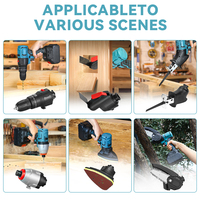 Outils multitêtes Vde sans fil, 21V, scie électrique, ponceuse, perceuse, kit combiné, ensemble d'outils sans fil, 9 pièces