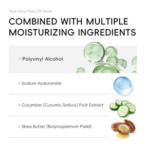 Masque facial en <span class=keywords><strong>gel</strong></span> peel-off à l'<span class=keywords><strong>aloe</strong></span> <span class=keywords><strong>vera</strong></span>, exfoliant, anti-âge, hydratant longue durée, nettoyant les pores, contrôle du sébum, OEM ODM - Product Image 3