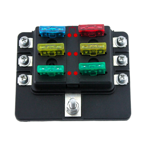 6 Way <strong>MY</strong>/YJ RV Fuse Block Blade Auto Fuse Box 24V DC Junction Box Fuse Holder Block Box with Led - Product Image 4