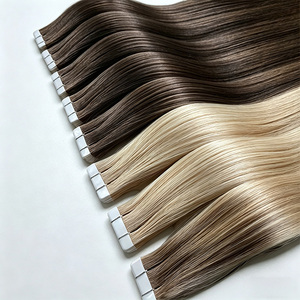 Extensions de <span class=keywords><strong>cheveux</strong></span> humains naturels Remy européens à double trame, technique invisible à bandes adhésives, <span class=keywords><strong>teints</strong></span>, sans couture, injection sans soudure, vente en gros - Product Image 2