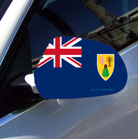 Housse de protection pour rétroviseur de voiture avec drapeau des Tonga (lot de 2) en tissu extensible avec bords renforcés, style patriotique