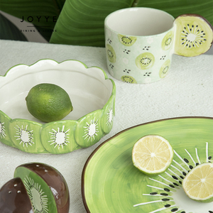 JOYYE-platos y platos de fruta kiwis personalizados, creativos, para el hogar, vajilla divertida para restaurante - Product Image 1