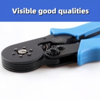 Pince à sertir solaire industrielle en acier au carbone à mâchoires lisses pour embouts carrés, gaine de câble, manchons de câble, dénudeur de cosses, bornes DIY