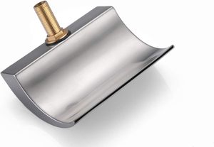 Grifos de bañera de níquel generalizados <span class=keywords><strong>Caño</strong></span> de cascada para válvula de alto caudal y juego de molduras Manguera de agua preinstalada Mezclador de 2 perillas - Product Image 4