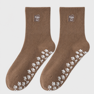 Chaussettes de Pilates antidérapantes personnalisées avec logo, chaussettes de yoga en coton à grip en silicone <span class=keywords><strong>pour</strong></span> femmes, chaussettes de fitness <span class=keywords><strong>pour</strong></span> barre et trampoline, OEM - Product Image 3