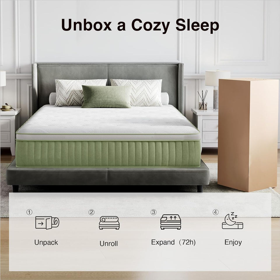 Memory Foam with Pocket Spring Mattresses Comfortable Queen and king ...