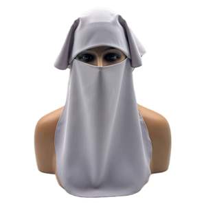 Niqab <span class=keywords><strong>islamique</strong></span> Hijab Burqa <span class=keywords><strong>Bonnet</strong></span> Hijab Chapeau <span class=keywords><strong>Voile</strong></span> Musulman Bandana Écharpe Couvre-chef Noir Couvre-visage Style Abaya Couvre-chef - Product Image 6