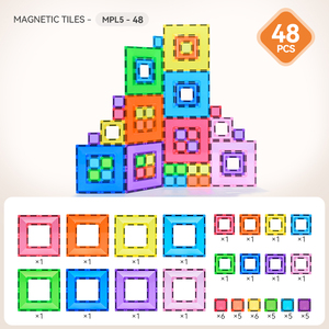 Magplayer Portal Pack : Tuiles Magnétiques Empilables pour Enfants, Jouets de Construction Colorés, Blocs Magnétiques Portables, Grandes Tuiles, Cadeau - Product Image 5