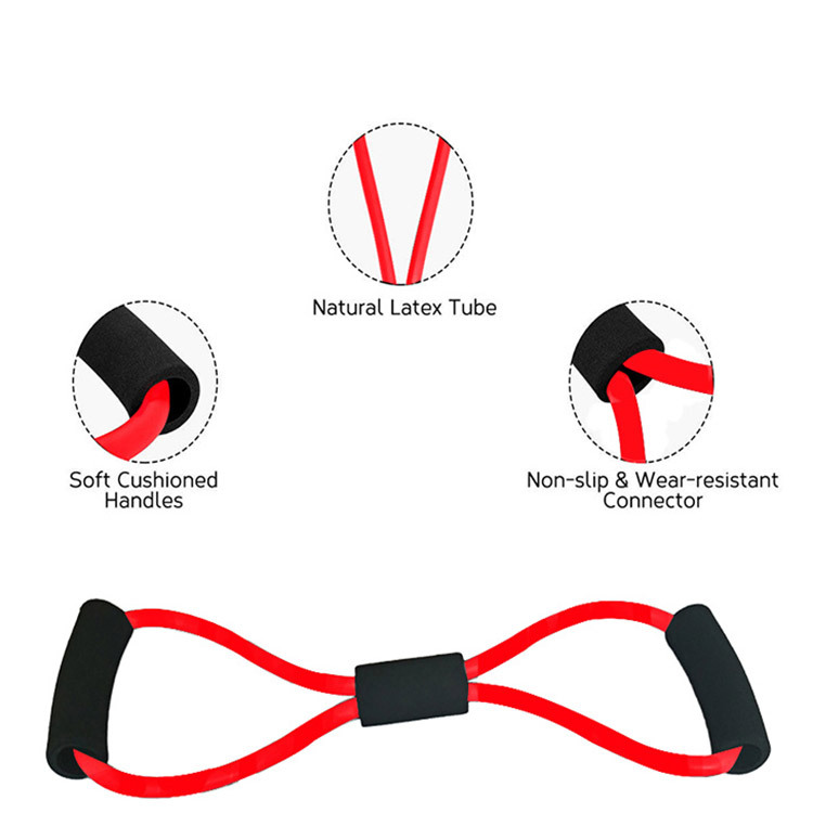 KEYRI Lot 2 Bandes élastiques De Résistance Avec 8 Boucles – Enfants Et Adultes, Pilates, Fitness, Gymnastique, Noir