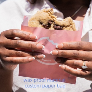 Custom <strong>Printed</strong> <strong>logo</strong> Eco-friendly Oil Proof Small pink 3.5inch 4inch Cookie <strong>Printed</strong> Kraft <strong>Paper</strong> <strong>Bags</strong> for Cookies - Product Image 3