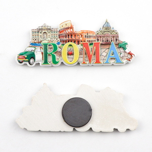 Imán de recuerdo personalizado del <span class=keywords><strong>Coliseo</strong></span> de <span class=keywords><strong>Roma</strong></span>, <span class=keywords><strong>Italia</strong></span>, hecho a mano en 3D con poliresina, imán de resina para nevera - Product Image 3