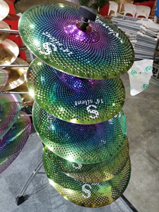 Platillos de Bajo Volumen Vansir Rainbow Colorful Alloy para Práctica, Juego de 4 Piezas, 14\" 16\", Calidad Profesional de Alto Grado - Product Image 4