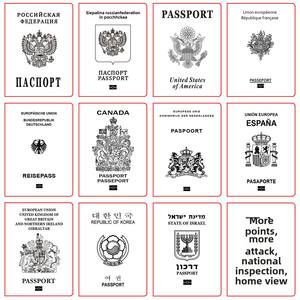 Porte-passeport RFID en cuir de vachette chinois de première couche, carte d'embarquement rétro, couverture de passeport - Product Image 3