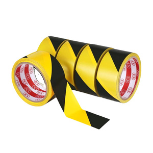 Cinta de Advertencia de PVC Negra y Amarilla, Cinta de Seguridad para Señalización de Peligros, Cinta de Marcación para Pisos de Almacenes y Talleres - Product Image 5