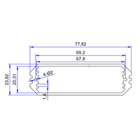 Boîtier en aluminium anodisé Boîtiers d'instruments électroniques en métal Boîtier PCB Boîte à rail Din