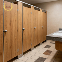 Cabines de toilettes modernes et compactes pour hôtels, salles de bain, gymnases, sanitaires commerciaux en HPL, étanches et ignifuges, cloisons WC