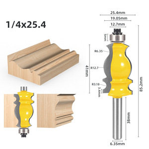 Fishtail Handrail Trimmer 1/4 Shank Carbide Tipped Router Bit For Woodworking Stair Rail - Product Image 1
