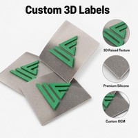 Étiquettes en silicone tissées personnalisées 3D avec logo, thermocollantes, en satin, pour vêtements et chaussures