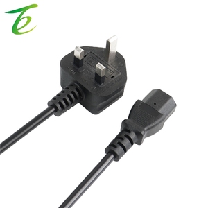 Pin kuyruk AC fiş güç kablosu ile İngiliz stdard üç çekirdekli İngiliz fiş tel üç fiş siyah İngiliz saf bakır güç kaynağı - Product Image 4