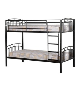 Cadre de <span class=keywords><strong>lit</strong></span> en métal pour lits superposés empilables pour adolescents et adultes avec garde-corps de sécurité à échelle amovible - Product Image 1