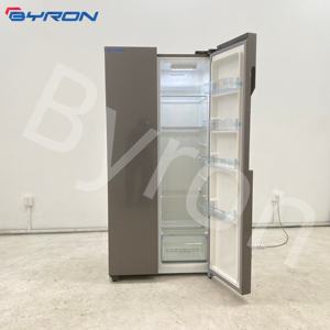 Réfrigérateur domestique à porte latérale de 380 L avec distributeur d'eau, machine à glaçons, température unique, mécanique, couleur blanche - Product Image 1