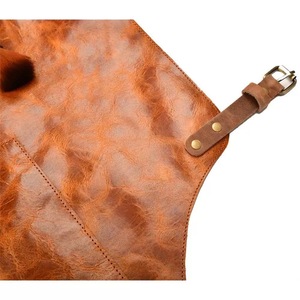 Delantal de cuero personalizado vintage para mujer con volantes en la cintura, divertido, para trabajo en cocina, bar o salón, económico - Product Image 3