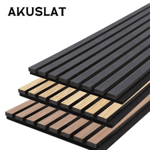 Panneau mural acoustique en bois MDF à rainures 3D, insonorisé, sans MOQ, entrepôt américain, pour la décoration murale intérieure - Product Image 5
