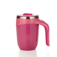 Pas de déversement, Double paroi en plastique 16oz bouteille d'eau potable 500ml tasse de voyage de café