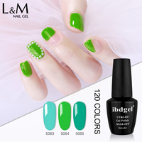 Vernis à ongles en gel organique brillant Ibdgel, vernis à ongles semi-permanent, gel UV, 120 couleurs, 15 ml