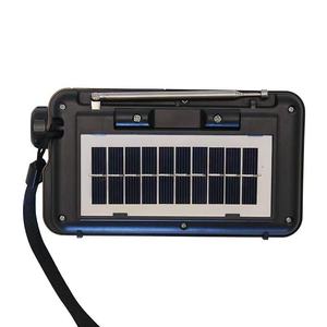 Retro Solar Powered FM Radio Speaker with LCD Display <b>USB</b> TF Card Player TWS Function Heavy Bass - Product Image 3