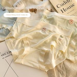 Culottes hipster antibactériennes 7A pour filles, ultra-fines, taille mi-haute, usage quotidien, en nylon tricoté et soie de mûrier, nouvelle collection 2025 Qiwo Meng - Product Image 1