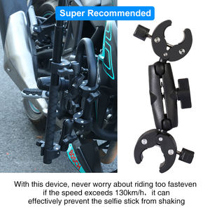 HONGDAK para <span class=keywords><strong>Insta360</strong></span> <span class=keywords><strong>One</strong></span> X2 X3 X4 motocicleta bicicleta doble Clip soporte para GoPro 12 11 10 9 bicicleta Selfie Stick Cámara accesorio - Product Image 3