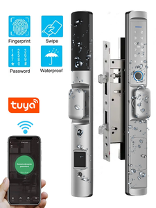 ट्या स्मार्ट वाई-फाई डिजिटल डोर लॉक वाटरप्रूफ संकीर्ण प्रकार ताला कांच के दरवाजे के लिए कीपैड टच पासवर्ड कीलेस एंट्री - Product Image 2