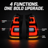 2 Luces Traseras LED de Calidad para Toyota 4Runner 4X4 2003-2009, Luces de Freno, Reversa y Direccionales