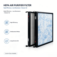 Filtre HEPA de remplacement pour purificateur d'air H13 H14, composé de fibres de verre PP, panneau plissé ODM OEM, filtre à mini-plis