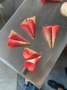 Chuyên nghiệp gas mỏng Waffle Cone dây chuyền sản xuất trứng cuộn Biscuit cookie hình thành máy stroopwafel máy - Product Image 4