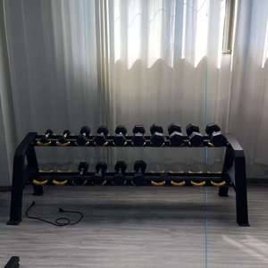 Rastrelliera per Manubri da Palestra Commerciale con Telaio in Acciaio Inossidabile Costruzione Resistente Caratteristiche di Sicurezza per Pesi Liberi - Product Image 4