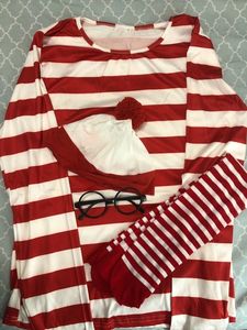 S-XXL การ์ตูนสำหรับพ่อแม่-ลูกเครื่องแต่งกายวอลโด้วอลโด้หนังสือชุดคอสเพลย์เสื้อเชิ้ตลายหมวกชุดแว่นตา - Product Image 5