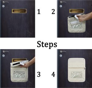 High Quality Fashion Custom Mail Slot Catcher for Door Mail <b>Holder</b> Indoor Black <b>Post</b> Organizer Bag for Letterbox Spring - Product Image 5