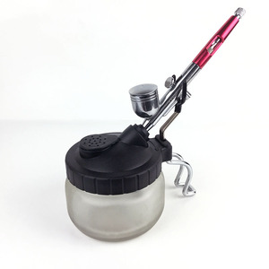 Boîte de nettoyage pour aérographe avec support de brosse métallique, alimentation par gravité portable pour travaux d'art et impression jet d'encre - Product Image 2