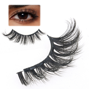 Vente en gros de faux cils magnétiques naturels doux réutilisables à étiquette privée, extensions de cils magnétiques 3D avec applicateur - Product Image 1