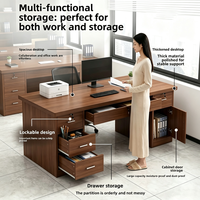 Bureau de direction pour le télétravail avec tiroirs, design pliable en PVC, minimaliste et moderne, pour poste de travail individuel et utilisation informatique