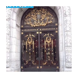 Luxe <span class=keywords><strong>de</strong></span> haute sécurité extérieur double <span class=keywords><strong>porte</strong></span> fer personnalisé fer gril conceptions <span class=keywords><strong>de</strong></span> <span class=keywords><strong>porte</strong></span> <span class=keywords><strong>d</strong></span>'<span class=keywords><strong>entrée</strong></span> principale - Product Image 1