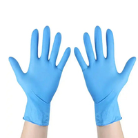 Haute qualité 4g noir jetable ménage travail Flexible tatouage Nitrile gants guantes de nitrilo sans poudre Nitrile jetable