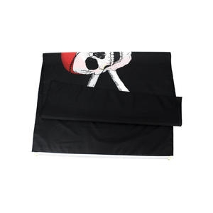 Пиратский флаг 3x5ft Jolly Roger изготовленный на заказ черный белый полиэстер - Product Image 3
