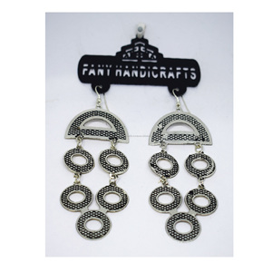 2027 California Summer Designs Jewelry Textura martillada Pendientes de flores de plata con cúpula Pendientes de flores tradicionales dorados - Product Image 6