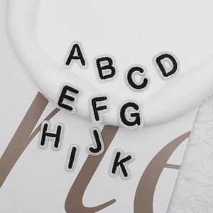 Parches Bordados con Letras Inglesas Negras, Tamaño Pequeño, para Ropa y Prendas, Disponibles en Stock - Product Image 1