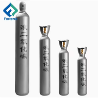 Cylindre de gaz CO2 liquide de haute pureté de qualité alimentaire certifié TPED 40L 50L, cylindre haute pression