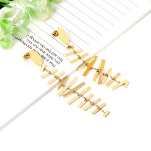 Pendientes de Aro Colgantes de Acero Inoxidable con Baño de Oro PVD de 18K, Joyería de Moda Económica para Mujer, Tipo Perla - Product Image 4